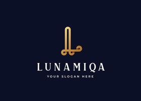Initial letter L simple elegant logo design concept. Initial symbol for corporate business identity. Alphabet vector element