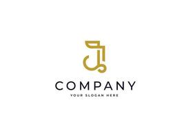 Initial letter J simple elegant logo design concept. Initial symbol for corporate business identity. Alphabet vector element