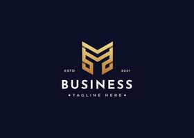 Initial letter M monogram luxury logo design concept. Initial symbol for corporate business identity. Alphabet vector element
