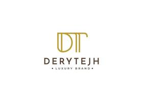 Initial letter DT simple elegant logo design concept. Initial symbol for corporate business identity. Alphabet vector element