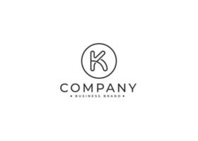 Monogram Initials K simple elegant logo design. Initial symbol for corporate business identity. Alphabet vector element