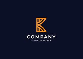 Monogram Initials K simple elegant logo design. Initial symbol for corporate business identity. Alphabet vector element