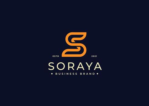 Initials S simple elegant logo design. Initial symbol for corporate business identity. Alphabet vector element