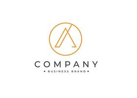 Initials letter A simple elegant logo design. Initial symbol for corporate business identity. Alphabet vector element