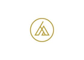 Initials letter A monogram logo design. Initial symbol for corporate business identity. Alphabet vector element
