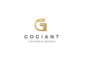 Monogram Initials G simple elegant logo design. Initial symbol for corporate business identity. Alphabet vector element