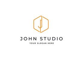 Initial letter J simple elegant logo design concept. Initial symbol for corporate business identity. Alphabet vector element