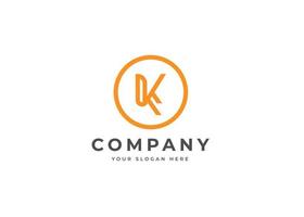 Initial letter K simple elegant logo design concept. Initial symbol for corporate business identity. Alphabet vector element