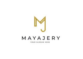 Initial letter M simple elegant logo design concept. Initial symbol for corporate business identity. Alphabet vector element
