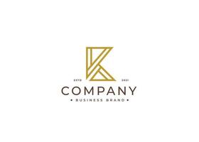 Monogram Initials K simple elegant logo design. Initial symbol for corporate business identity. Alphabet vector element