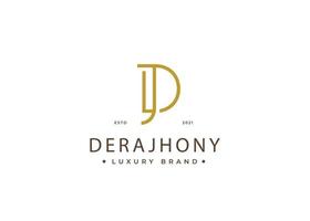 Initial letter DJ JD simple elegant logo design concept. Initial symbol for corporate business identity. Alphabet vector element