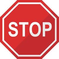 Stop sign. Can be used for stop, warning, caution, prohibition, regulation, restriction, etc. vector