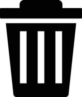 Simple trash can icon. Flat vector. vector