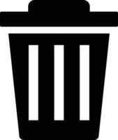 Simple trash can icon. Flat vector. vector