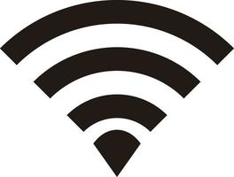 A simple wifi icon of slightly sharp style. vector