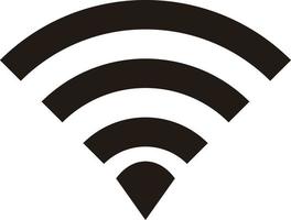 A simple wifi icon of slightly sharp style. vector