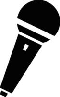 Hand microphone silhouette icon vector