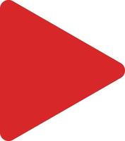 Red play button. Vectors used for videos and audio.