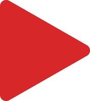 Red play button. Vectors used for videos and audio.