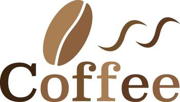 The coffee bean logo of the cafe. vector