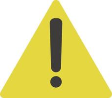 A caution symbol indicating a warning or hazard. Exclamation mark. Vectors. vector
