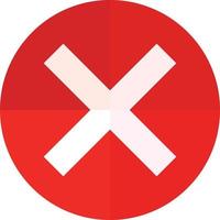 Red cross mark icon that depict warning or danger or etc. Vector. vector