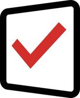 Depth checkbox icon. Flat vector icon.