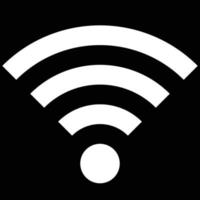 Wi-Fi icon on black background. vector