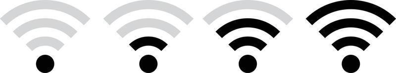 A set of step-by-step icons of the wifi connection environment. Ease of connection. vector