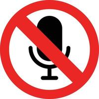 Microphone mute icon. Simple and flat vector icon.