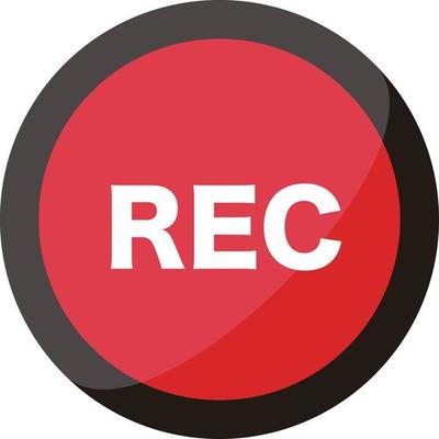 Recording button red icon. vector.