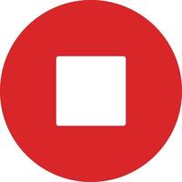 Round stop button icon in red. Vector. vector