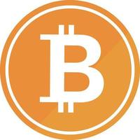 Simple bitcoin illastration. Color is orange. vector