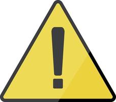 Caution mark. Vector icon for warnings and regulations.