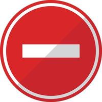 Stop sign in red of warning, caution, danger, etc. Vector. vector