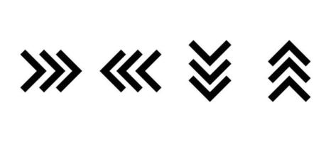 Continuous arrow icon. Vector data that can be used for fast forward and so on.