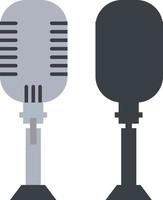 Old microphone icon set vector