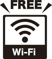 FREE Wi-Fi icon. Access point. It is a simple logo. vector