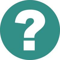 Question mark round icon. A vector representing an unknown or question mark.