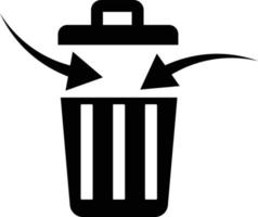 Garbage can. Throw away the trash. Arrow throwing trash. vector. vector