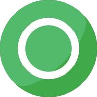 Round vector icon. Express correct answer and correctness.