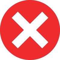 Red cross mark icon. It is a simple vector. vector