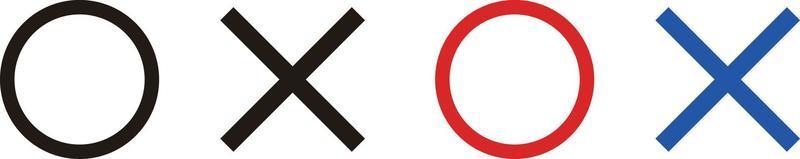 Circle and cross icon set. Vector. vector