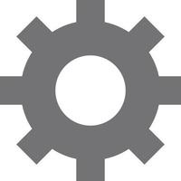 Gear icon in gray color. Simple vector image.