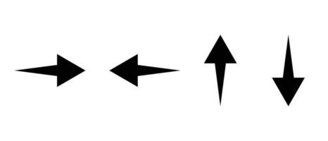 Upside down, left and right arrow icon set. vector. vector