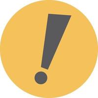 Exclamation point vector image icon. Unique design.