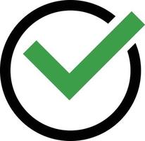 checkbox icon in green vector