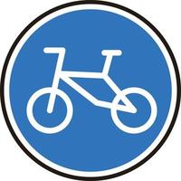 bicicleta firmar icono. vector. vector