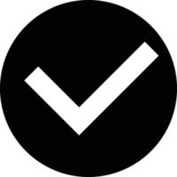 Round checkbox silhouette icon. Simple choice. Vector. vector