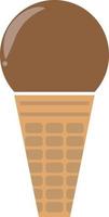 Chocolate ice cream. Simple vector. vector